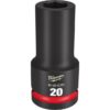 Milwaukee 49-66-6395 SHOCKWAVE Impact Duty 3/4" Drive 20MM Standard Metric 6-Point Socket Milwaukee 49-66-6395 SHOCKWAVE Impact Duty 3/4" Drive 20MM Standard Metric 6-Point Socket