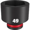 Milwaukee 49-66-6387 SHOCKWAVE Impact Duty 3/4" Drive 49MM Standard Metric 6-Point Socket Milwaukee 49-66-6387 SHOCKWAVE Impact Duty 3/4" Drive 49MM Standard Metric 6-Point Socket