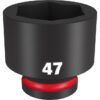 Milwaukee 49-66-6385 SHOCKWAVE Impact Duty 3/4" Drive 47MM Standard Metric 6-Point Socket Milwaukee 49-66-6385 SHOCKWAVE Impact Duty 3/4" Drive 47MM Standard Metric 6-Point Socket