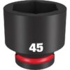 Milwaukee 49-66-6383 SHOCKWAVE Impact Duty 3/4" Drive 45MM Standard Metric 6-Point Socket Milwaukee 49-66-6383 SHOCKWAVE Impact Duty 3/4" Drive 45MM Standard Metric 6-Point Socket