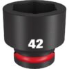 Milwaukee 49-66-6380 SHOCKWAVE Impact Duty 3/4" Drive 42MM Standard Metric 6-Point Socket Milwaukee 49-66-6380 SHOCKWAVE Impact Duty 3/4" Drive 42MM Standard Metric 6-Point Socket