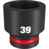 Milwaukee 49-66-6377 SHOCKWAVE Impact Duty 3/4" Drive 39MM Standard Metric 6-Point Socket Milwaukee 49-66-6377 SHOCKWAVE Impact Duty 3/4" Drive 39MM Standard Metric 6-Point Socket