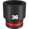 Milwaukee 49-66-6374 SHOCKWAVE Impact Duty 3/4" Drive 36MM Standard Metric 6-Point Socket Milwaukee 49-66-6374 SHOCKWAVE Impact Duty 3/4" Drive 36MM Standard Metric 6-Point Socket