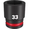 Milwaukee 49-66-6371 SHOCKWAVE Impact Duty 3/4" Drive 33MM Standard Metric 6-Point Socket Milwaukee 49-66-6371 SHOCKWAVE Impact Duty 3/4" Drive 33MM Standard Metric 6-Point Socket