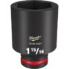 Milwaukee 49-66-6354 SHOCKWAVE Impact Duty 3/4" Drive 1-15/16" Deep SAE 6-Point Socket Milwaukee 49-66-6354 SHOCKWAVE Impact Duty 3/4" Drive 1-15/16" Deep SAE 6-Point Socket