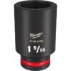Milwaukee 49-66-6348 SHOCKWAVE Impact Duty 3/4" Drive 1-9/16" Deep SAE 6-Point Socket Milwaukee 49-66-6348 SHOCKWAVE Impact Duty 3/4" Drive 1-9/16" Deep SAE 6-Point Socket