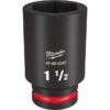 Milwaukee 49-66-6347 SHOCKWAVE Impact Duty 3/4" Drive 1-1/2" Deep SAE 6-Point Socket Milwaukee 49-66-6347 SHOCKWAVE Impact Duty 3/4" Drive 1-1/2" Deep SAE 6-Point Socket