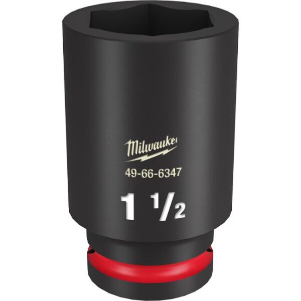 Milwaukee 49-66-6347 SHOCKWAVE Impact Duty 3/4" Drive 1-1/2" Deep SAE 6-Point Socket Milwaukee 49-66-6347 SHOCKWAVE Impact Duty 3/4" Drive 1-1/2" Deep SAE 6-Point Socket