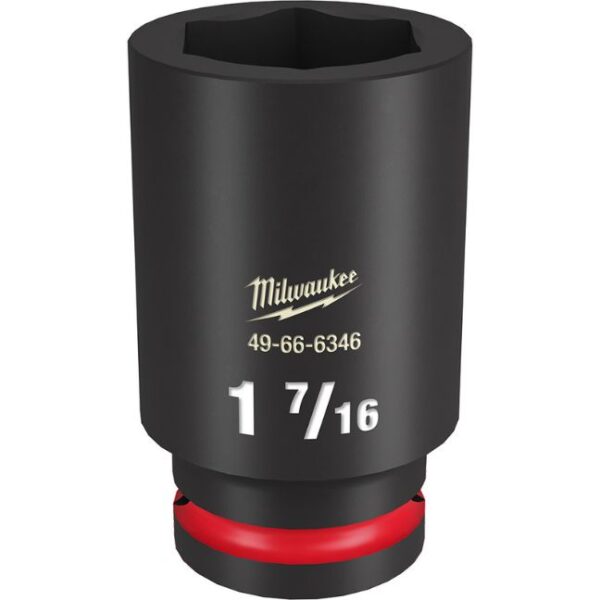 Milwaukee 49-66-6346 SHOCKWAVE Impact Duty 3/4" Drive 1-7/16" Deep SAE 6-Point Socket Milwaukee 49-66-6346 SHOCKWAVE Impact Duty 3/4" Drive 1-7/16" Deep SAE 6-Point Socket