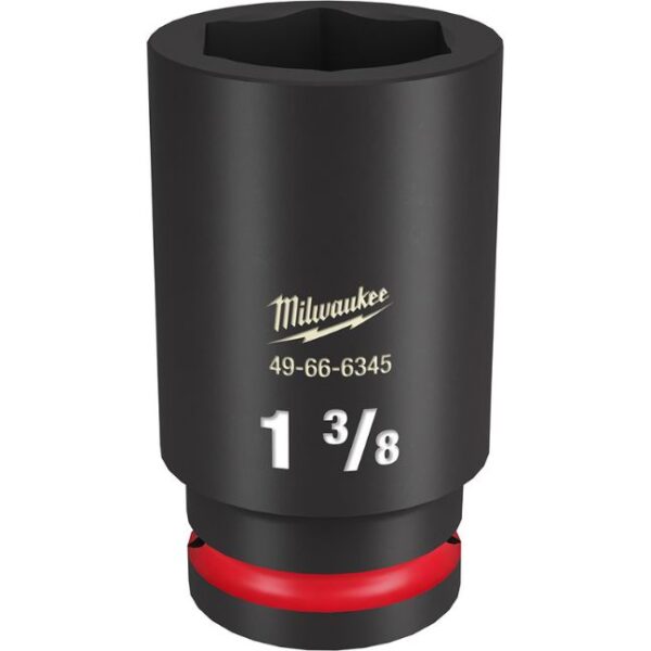 Milwaukee 49-66-6345 SHOCKWAVE Impact Duty 3/4" Drive 1-3/8" Deep SAE 6-Point Socket Milwaukee 49-66-6345 SHOCKWAVE Impact Duty 3/4" Drive 1-3/8" Deep SAE 6-Point Socket