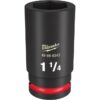 Milwaukee 49-66-6343 SHOCKWAVE Impact Duty 3/4" Drive 1-1/4" Deep SAE 6-Point Socket Milwaukee 49-66-6343 SHOCKWAVE Impact Duty 3/4" Drive 1-1/4" Deep SAE 6-Point Socket