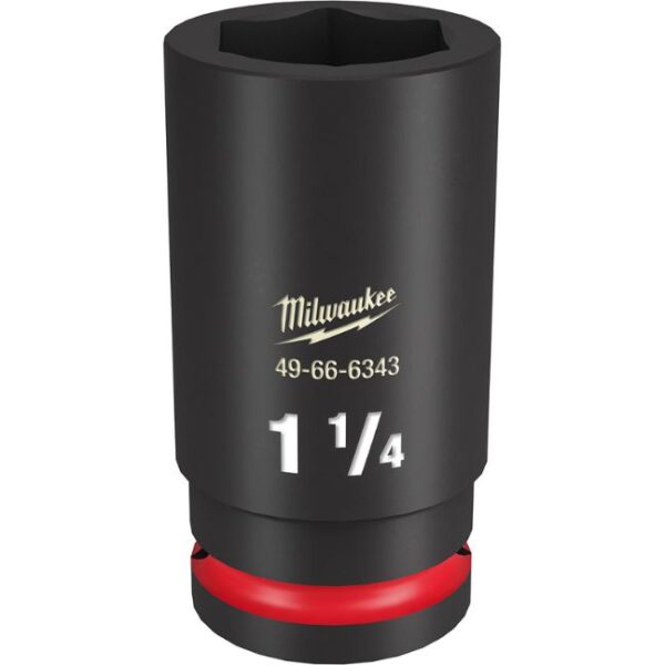 Milwaukee 49-66-6343 SHOCKWAVE Impact Duty 3/4" Drive 1-1/4" Deep SAE 6-Point Socket Milwaukee 49-66-6343 SHOCKWAVE Impact Duty 3/4" Drive 1-1/4" Deep SAE 6-Point Socket