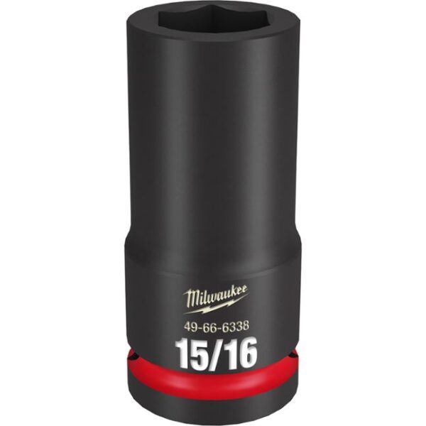 Milwaukee 49-66-6338 SHOCKWAVE Impact Duty 3/4" Drive 15/16" Deep SAE 6-Point Socket Milwaukee 49-66-6338 SHOCKWAVE Impact Duty 3/4" Drive 15/16" Deep SAE 6-Point Socket