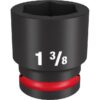 Milwaukee 49-66-6313 SHOCKWAVE Impact Duty 3/4" Drive 1-3/8" Standard SAE 6-Point Socket Milwaukee 49-66-6313 SHOCKWAVE Impact Duty 3/4" Drive 1-3/8" Standard SAE 6-Point Socket