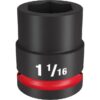 Milwaukee 49-66-6308 SHOCKWAVE Impact Duty 3/4" Drive 1-1/16" Standard SAE 6-Point Socket Milwaukee 49-66-6308 SHOCKWAVE Impact Duty 3/4" Drive 1-1/16" Standard SAE 6-Point Socket
