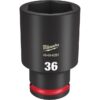 Milwaukee 49-66-6297 SHOCKWAVE Impact Duty 1/2" Drive 36MM Deep Metric 6-Point Socket