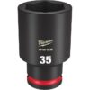 Milwaukee 49-66-6296 SHOCKWAVE Impact Duty 1/2" Drive 35MM Deep Metric 6-Point Socket