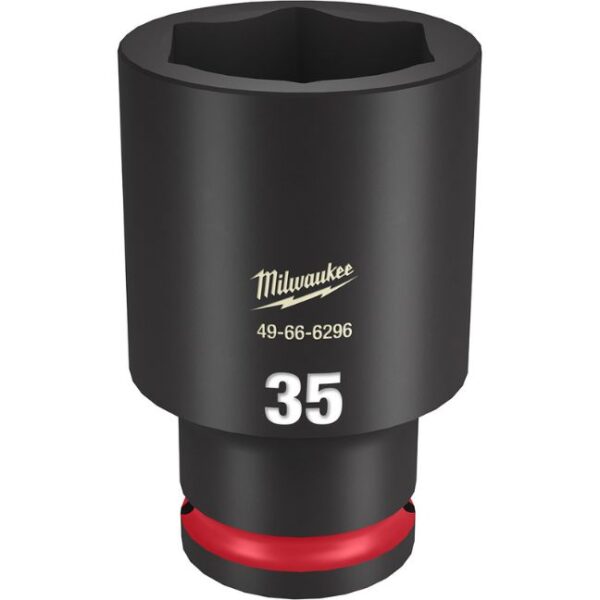 Milwaukee 49-66-6296 SHOCKWAVE Impact Duty 1/2" Drive 35MM Deep Metric 6-Point Socket