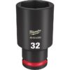 Milwaukee 49-66-6293 SHOCKWAVE Impact Duty 1/2" Drive 32MM Deep Metric 6-Point Socket