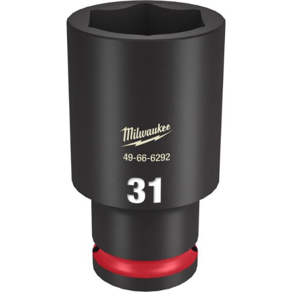 Milwaukee 49-66-6292 SHOCKWAVE Impact Duty 1/2" Drive 31MM Deep Metric 6-Point Socket