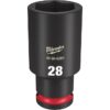 Milwaukee 49-66-6289 SHOCKWAVE Impact Duty 1/2" Drive 28MM Deep Metric 6-Point Socket
