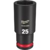 Milwaukee 49-66-6286 SHOCKWAVE Impact Duty 1/2" Drive 25MM Deep Metric 6-Point Socket