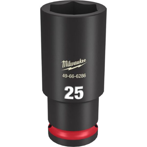 Milwaukee 49-66-6286 SHOCKWAVE Impact Duty 1/2" Drive 25MM Deep Metric 6-Point Socket