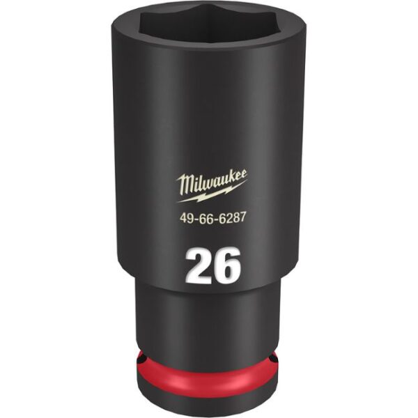 Milwaukee 49-66-6287 SHOCKWAVE Impact Duty 1/2" Drive 26MM Deep Metric 6-Point Socket