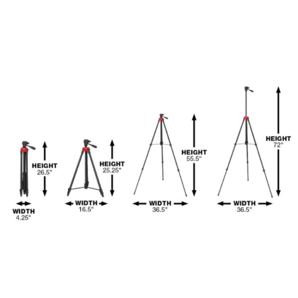 Milwaukee 48-35-1411 72 Laser Tripod (4) Milwaukee 48-35-1411 72" Laser Tripod