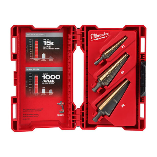 Milwaukee 48-89-9291 Cobalt Step Drill Bit Set 3-Piece