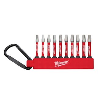 Milwaukee 48‐32‐4090 SHOCKWAVE Square Drive 1,2,3 Carabiner Driver Bit Set 10-Piece