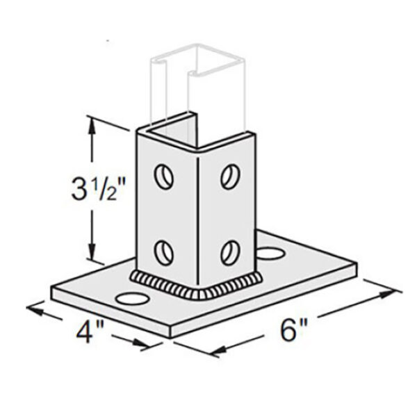 PeakSource S1900 Post Base 2 Hole
