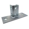 PeakSource S1902 2 Hole EG Post Base for Unistrut - Flush to one side (1) PeakSource S1902 2 Hole EG Post Base for Unistrut - Flush to one side