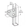 PeakSource S2028 3-Hole Corner Gusset Plate