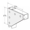 PeakSource S2031 5-Hole Corner Gusset Plate