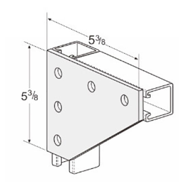 PeakSource S2031 5-Hole Corner Gusset Plate