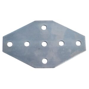 PeakSource S2036 7-Hole Cross Gusset Plate Electrogalvanized (EG) Steel