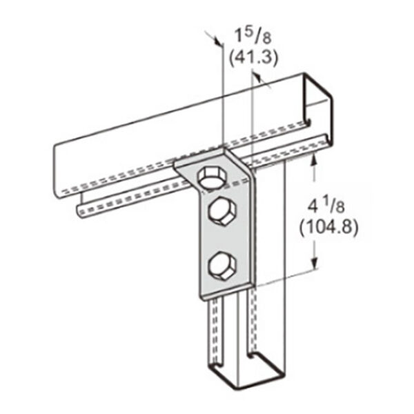 PeakSource S2107 3-Hole Corner Angle EG Steel 1-5/8" x 4-1/8"