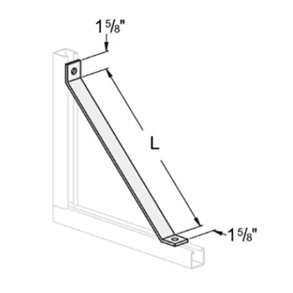 PeakSource S2241 2-Hole 45° Knee Brace EG Steel