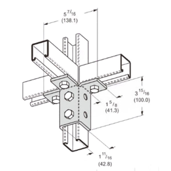 PeakSource S2431 9-Hole Triple Wing Connection