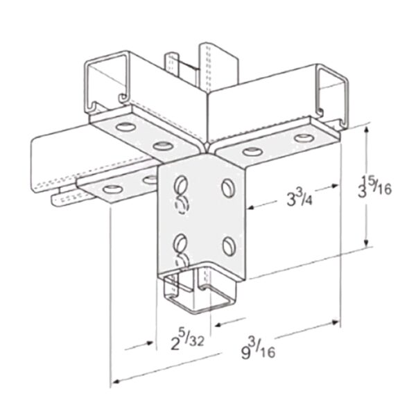 PeakSource S2432 12-Hole Triple Wing Connection