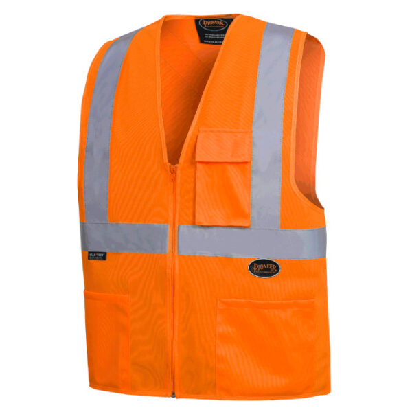 Pioneer Hi-Viz Front Zipper Safety Vest