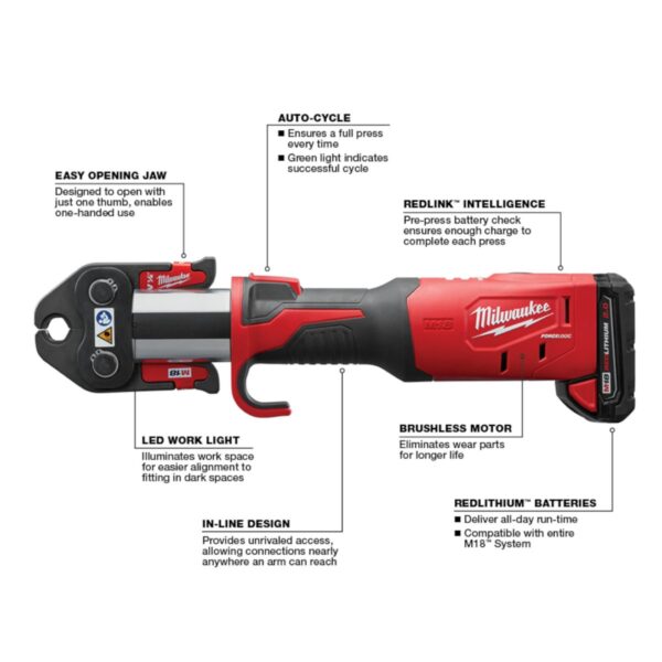 Milwaukee 2773-20L M18 FORCE LOGIC Long Throw Press Tool Kit