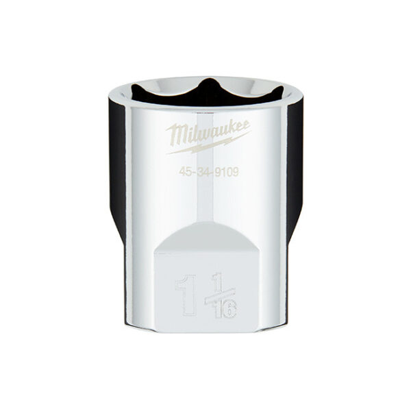 Milwaukee 45-34-9109 1/2" Drive 1-1/16" SAE 6-Point Standard Socket with FOUR FLAT Sides