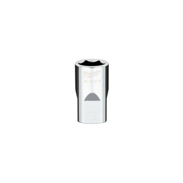 Milwaukee 45-34-9116 1/2" Drive 15mm Metric 6-Point Standard Socket with FOUR FLAT Sides
