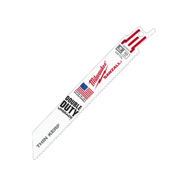 Milwaukee 48-01-7092 6" 10TPI Thin Kerf Bi-Metal SAWZALL Blade for Metal Cutting 100-Pack
