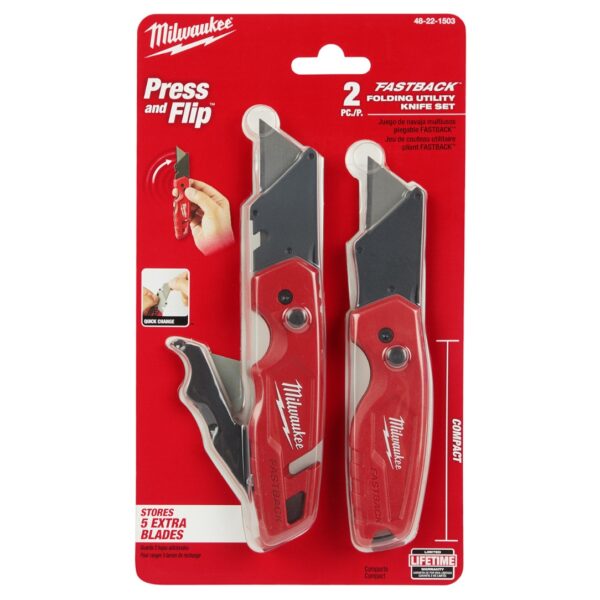 Milwaukee 48-22-1503 FASTBACK Folding Utility Knife Set