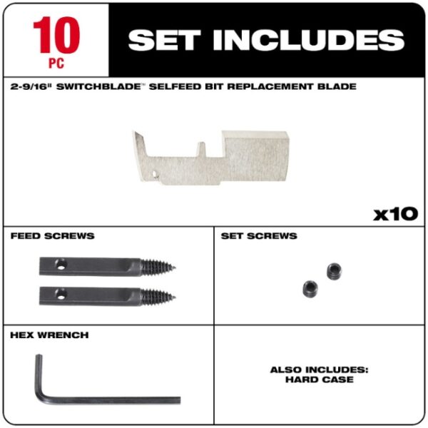 Milwaukee 48-25-5350 2-9/16" SWITCHBLADE™ 10-Blade Replacement Kit