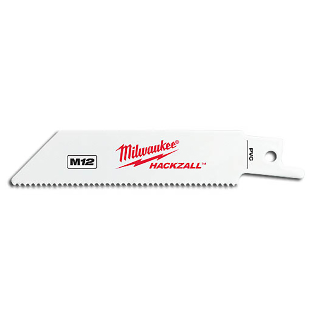 Milwaukee 49-00-5414 M12 Hackzall 4" Blade for PVC / Plastic 5-Pack