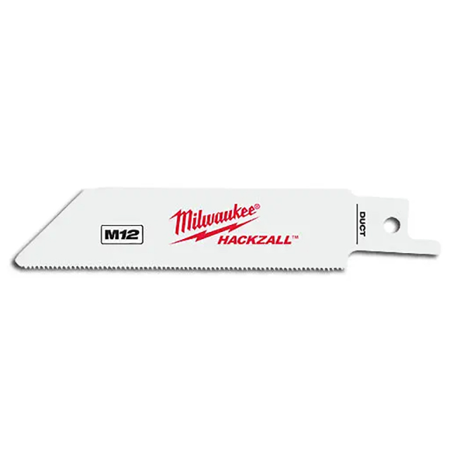 Milwaukee 49-00-5424 M12 Hackzall 4" Blade for Duct / Sheet Metal 5-Pack